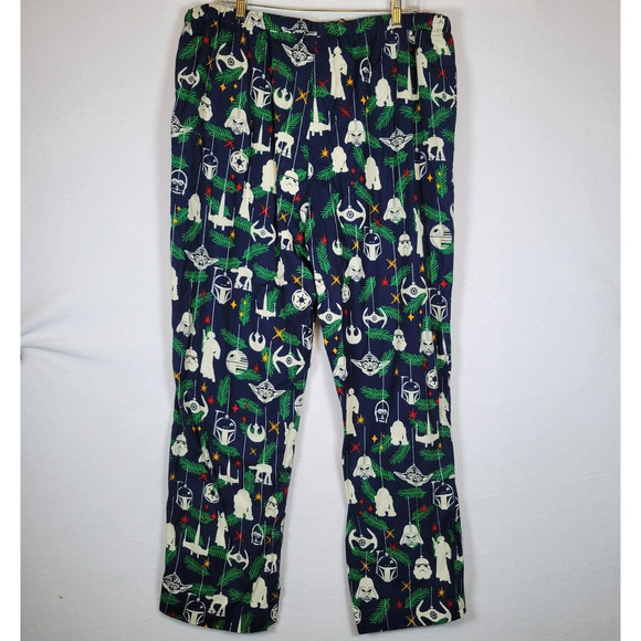 Hanna Anderson x Star Wars Mens Christmas Pajama Pants Size XL Blue Lounge Sleep - Picture 9 of 9